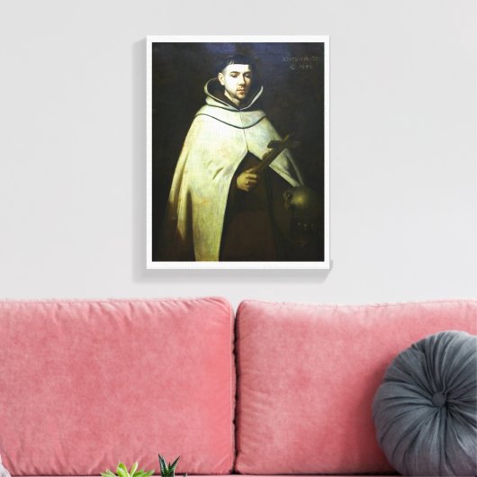 Sint-John van het kruis. Canvas Afdruk (Insitu (Woonkamer))