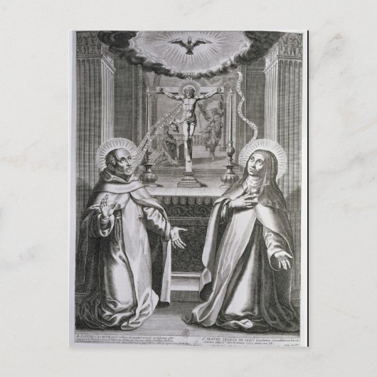 Sint-John van het Kruis en St. Theresa van Avila Briefkaart (Voorkant)