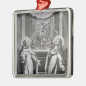Sint-John van het Kruis en St. Theresa van Avila Metalen Ornament (Links)