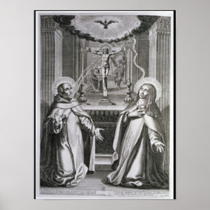 Sint-John van het Kruis en St. Theresa van Avila Poster