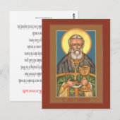Sint-John van Kronstadt Prayer Card Briefkaart (Voorkant / Achterkant)
