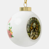 Sint-John Vianney kerstversiering Keramische Bal Ornament (Links)