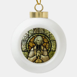 Sint-John Vianney kerstversiering Keramische Bal Ornament
