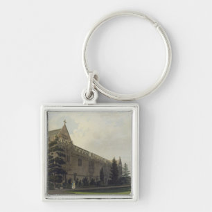 Sint-John's College gezien vanuit de tuin, illustr Sleutelhanger