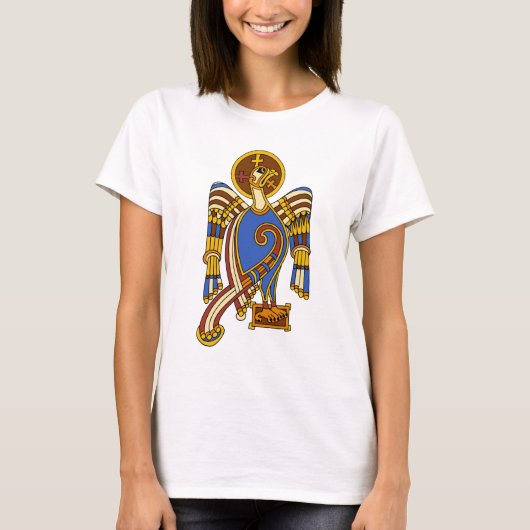 Sint-John's Eagle Celtic Knot Irish Medieval Art T-shirt (Voorkant)