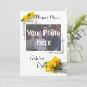 Sint John's Wort Blended Family Photo Wedding Kaart (Staand voorkant)