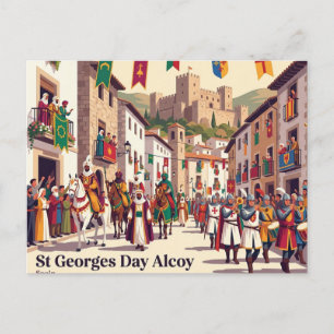 Sint Joris-dag Alcoy Spanje Briefkaart