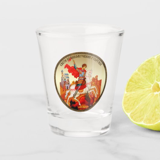 Sint Joris de Grote Martelaar Shot Glas (Voorkant)