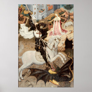 Sint-Joris die de draak doodt (1435) Poster
