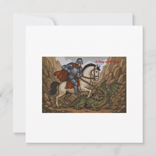 Sint Joris doodt de Draak - gevecht Lumeçon (Voorkant)