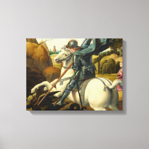 Sint-Joris en de Draak, 1506 door Rafaël Canvas Afdruk