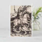 Sint Joris en de Draak door Durer Kaart (Staand voorkant)
