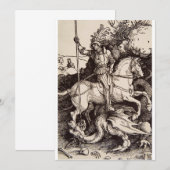 Sint Joris en de Draak door Durer Kaart (Voorkant / Achterkant)