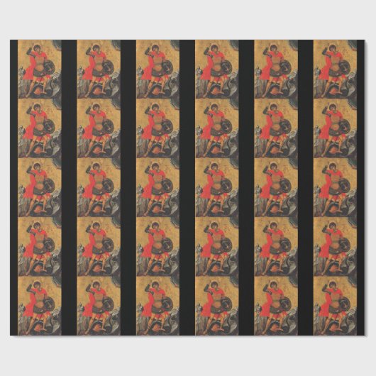 Sint Joris en de Draak Grote Martelaar Cadeaupapier (Vlak)