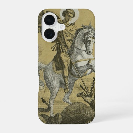 Sint Joris en de Draak Grote Martelaar iPhone 16 Hoesje (Achterkant)