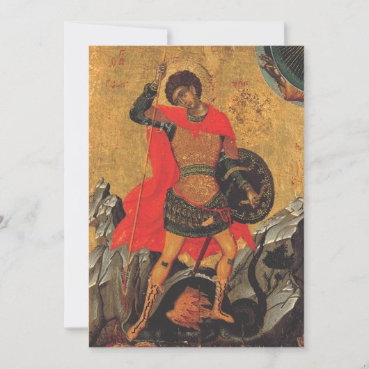 Sint-Joris en de Draak Grote Martelaar Kaart (Voorkant)