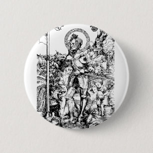 Sint-Joris en de Draak Grote Martelaar Ronde Button 5,7 Cm