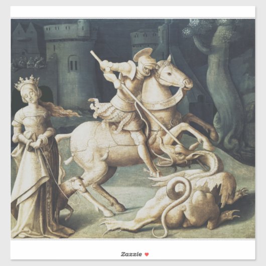 Sint Joris en de Draak Grote Martelaar Sticker (Vel)