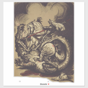 Sint Joris en de Draak Grote Martelaar Sticker