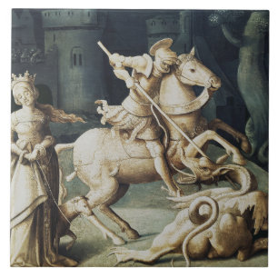 Sint Joris en de Draak Grote Martelaar Tegeltje
