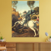 Sint Joris en de Draak Rafaël Canvas Afdruk (Insitu (Woonkamer))