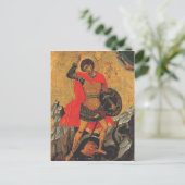 Sint-Joris en het orthodoxe icoon van de draak Briefkaart (Staand voorkant)