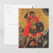 Sint-Joris en het orthodoxe icoon van de draak Briefkaart (Voorkant / Achterkant)