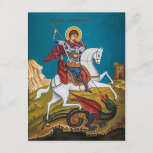 Sint-Joris orthodox Christelijk icoon Briefkaart