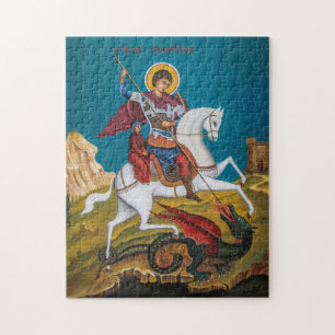 Sint-Joris orthodox Christelijk icoon Legpuzzel