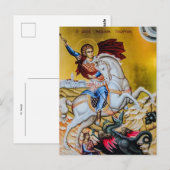 Sint-Joris orthodox icoon Briefkaart (Voorkant / Achterkant)
