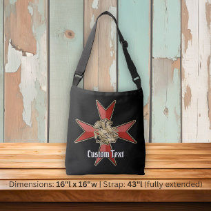Sint-Joris over Maltezer kruis Crossbody Tas