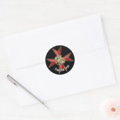 Sint-Joris over Maltezer kruis Ronde Sticker (Envelop)