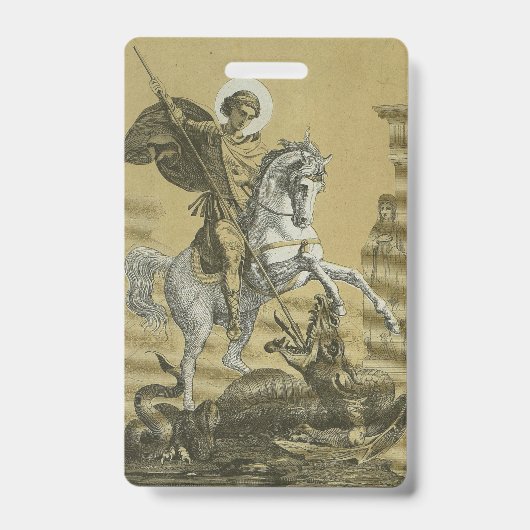 Sint Joris – Premium "Sunburst Gold" Art Badge (Voorzijde)