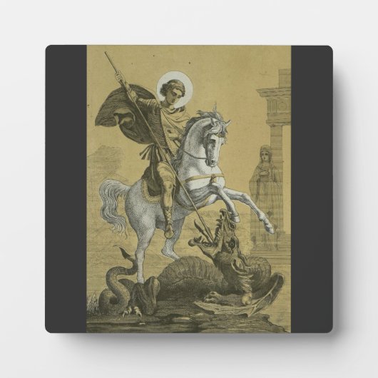 Sint Joris – Premium "Sunburst Gold" Art Fotoplaat (Voorkant)