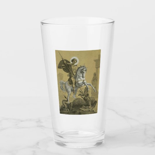 Sint Joris – Premium "Sunburst Gold" Art Glas (Voorkant)