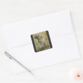 Sint Joris – Premium "Sunburst Gold" Art Vierkante Sticker (Envelop)