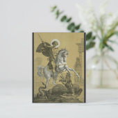 Sint Joris – Premium "Sunburst Gold" Kunst Briefkaart (Staand voorkant)