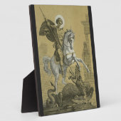Sint Joris – Premium "Sunburst Gold" Kunst Fotoplaat (Zijkant)