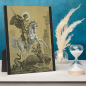 Sint Joris – Premium "Sunburst Gold" Kunst Fotoplaat (Zijkant)