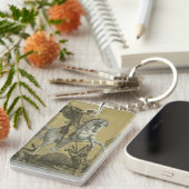 Sint Joris – Premium "Sunburst Gold" Kunst Sleutelhanger (Voorkant Rechts)
