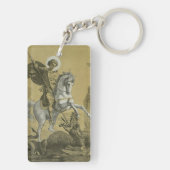 Sint Joris – Premium "Sunburst Gold" Kunst Sleutelhanger (achterkant)