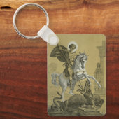 Sint Joris – Premium "Sunburst Gold" Kunst Sleutelhanger (Voorkant)