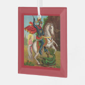 Sint-Joris redt de prinses Glas Ornament (Voorkant links)