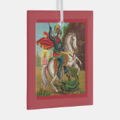 Sint-Joris redt de prinses Glas Ornament (Voorkant Rechts)