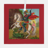Sint-Joris redt de prinses Glas Ornament (Achterkant)