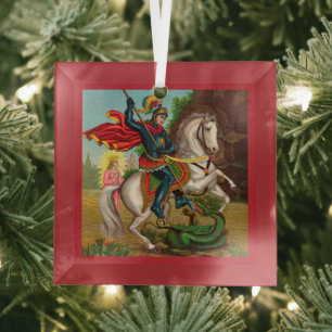 Sint-Joris redt de prinses Glas Ornament