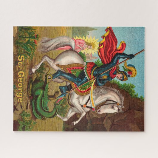 Sint-Joris redt de prinses Legpuzzel (Horizontaal)