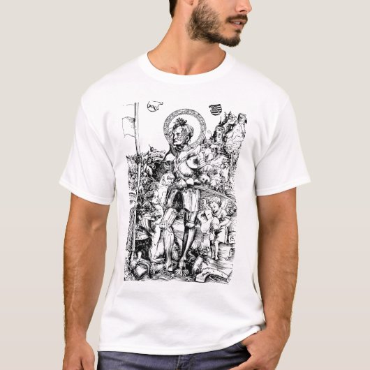Sint-Joris staat met twee engelen T-shirt (Voorkant)