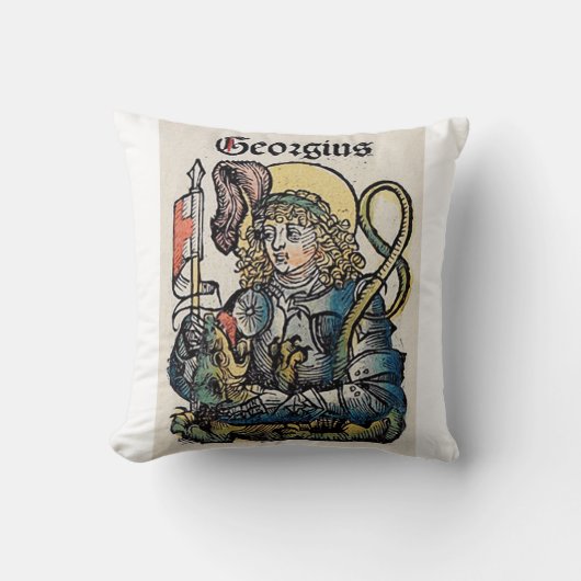 Sint-Joris uit de Neurenberger Kroniek Kussen (Voorkant)