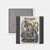 Sint-Joris uit de Neurenberger Kroniek Magneet (Voorkant / Achterkant)